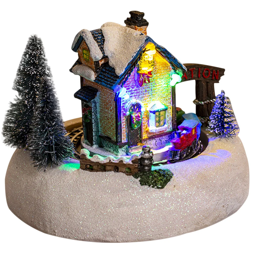 

Gifts Christmas Music House Luminous Adornment Xmas Small Shine Glowing Table Decor Child