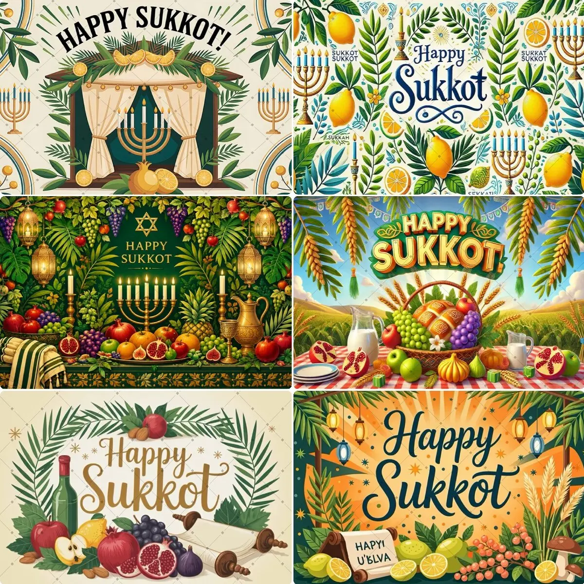 

Happy Sukkot Happy Jewish Festival Theme Party Decor Backdrop Jewish New Year Festival Cake Table Decor Party Supplies Backdrop