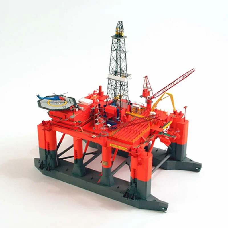 1:400 Norwegian Bredford Dolphin Semi-submersible Oil Drilling Platform DIY 3D Paper Card Model Building Sets Military Model