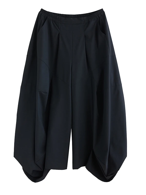 فضفاض بنطال ذو قصة أرجل واسعة k Sle تنورة كسول متعددة الاستخدامات عالية الخصر غير متماثلة بناطيل كاجوال للنساء في منتصف العمر