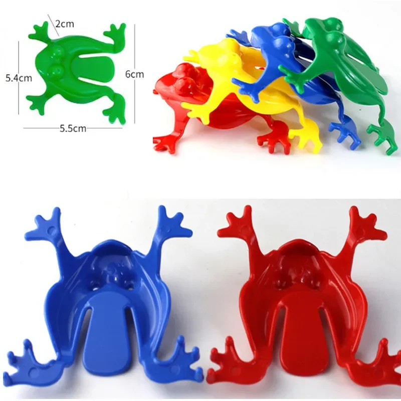 12pc Press Jumping Frog Bouncing Toy for Children to Relieve Stress Birthday Gift Parent Child Interaction Hand Eye Coordination