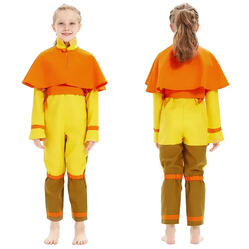 Airbender Cosplay Costume para meninos e meninas, Katara Aang, Desenhos animados, Dia das Bruxas, Carnaval, Disfarce, Terno infantil, Presentes infantis