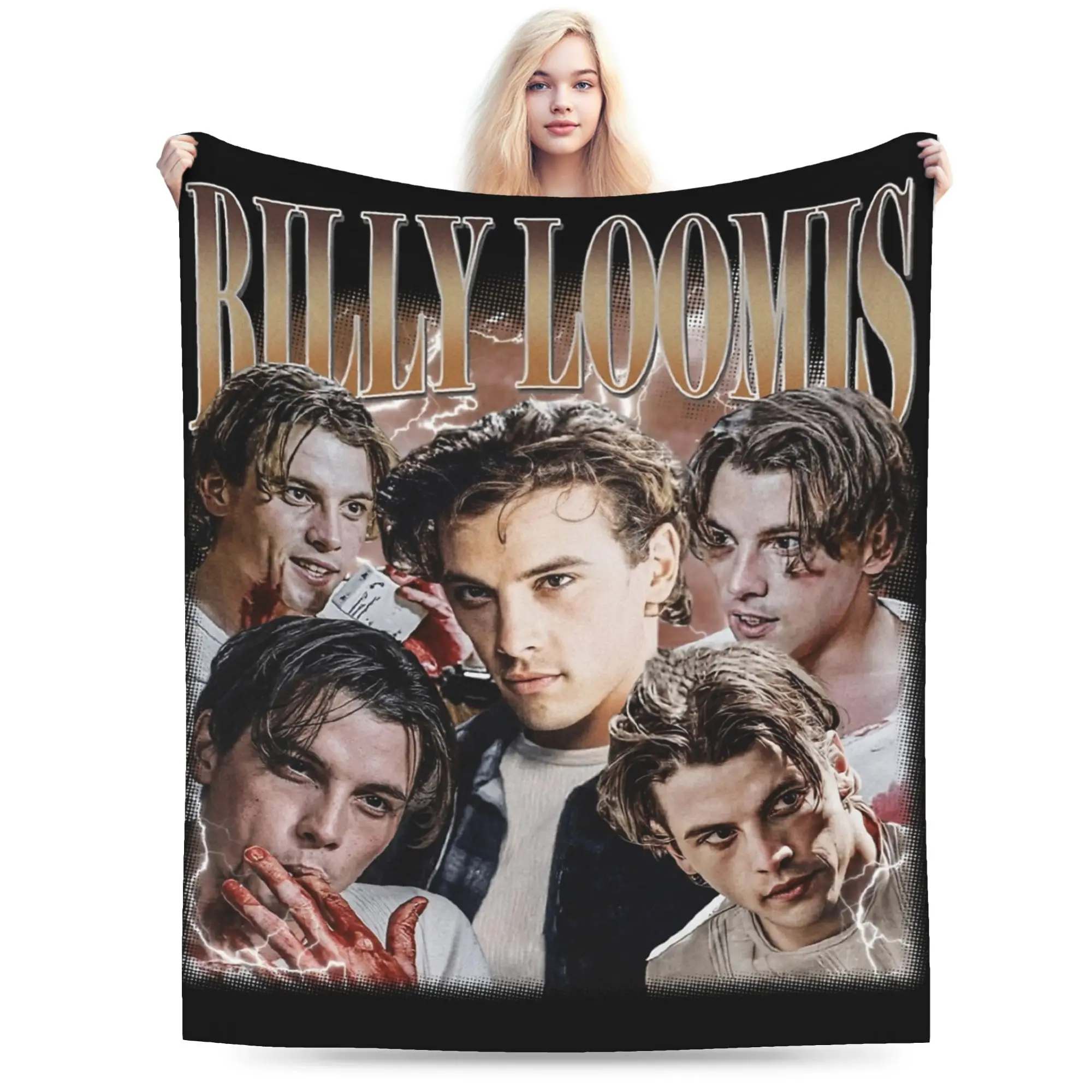 Retro Billy Loomis Blankets Fleece Spring/Autumn  Breathable Ultra-Soft Throw Blanket for Sofa Outdoor Quilt