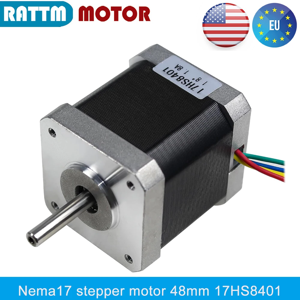 17HS8401 Nema17 Stepper Motor 2-Phase Hybrid 1.8A 48mm 78oz-in 52N.cm Torque 1.8 Degree For CNC Machines 3D Printers