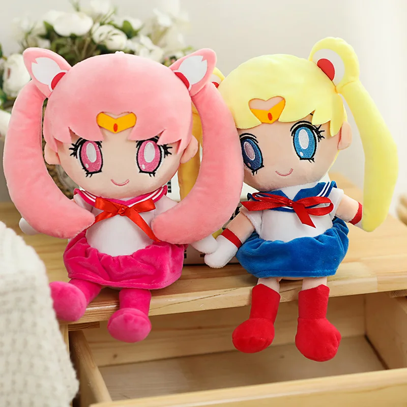 Bellissimo peluche Sailor Moon Cartoon in stile giapponese farcito Anime Sweet Girl Plushies Peluche Doll Room Decor Regali Ragazza