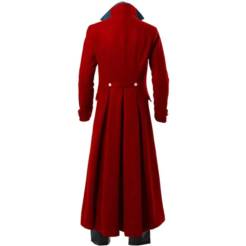 Medieval Retro Gothic Menswear Overcoat Mid-length Victorian Coat