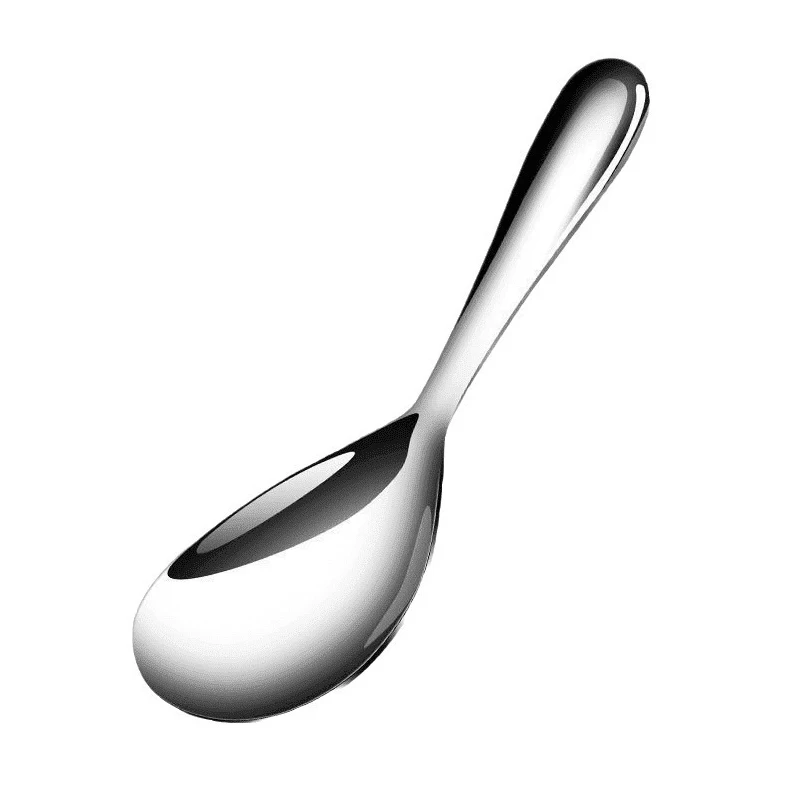 304 Stainless Steel Rice Spoon Household Rice Shovel Canteen Long Handle Dining Spoon Large Spoon Rice Is Not Sticky