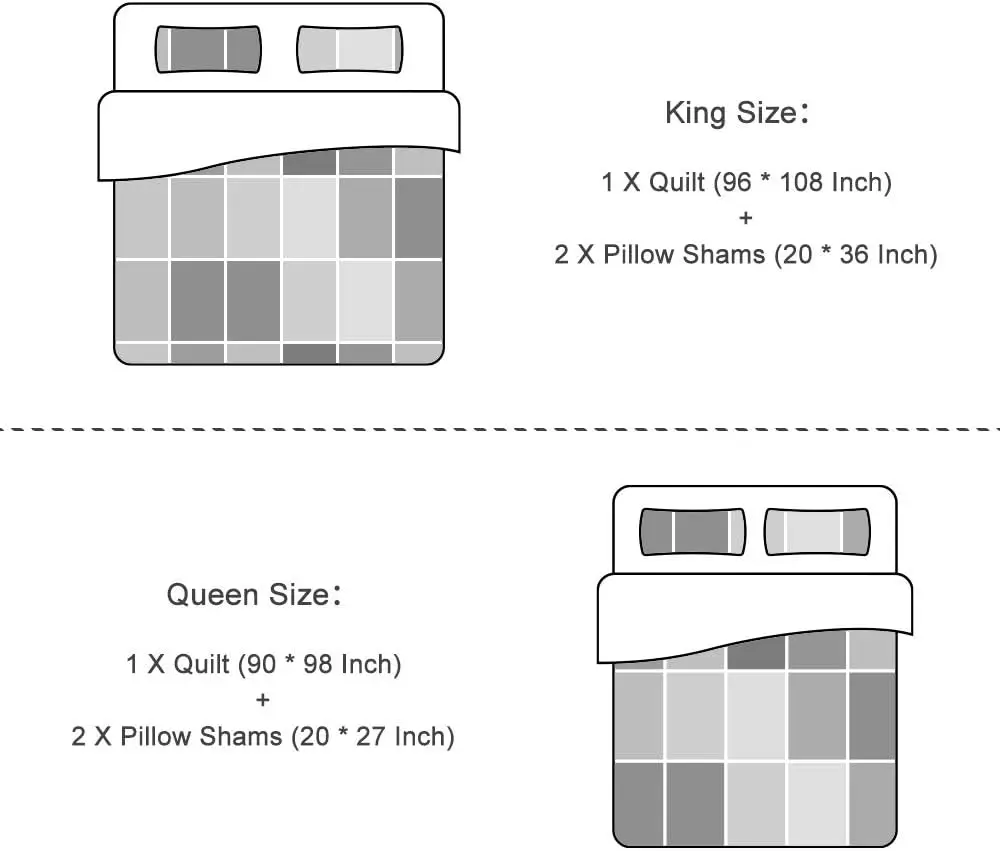 3-Piece Quilt Set Quilted Bedspread Cotton Coverlet Set Floral Printed Oversized Quilted Bedding Set with Shams for All S