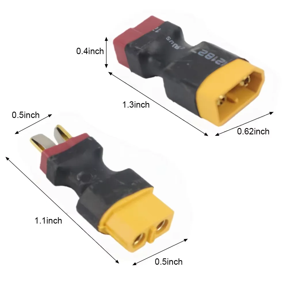 T Plug to XT60 Male Female Adapter Connector for RC Lipo Battery FPV Drone Helicopter Quadcopter gallery 5
