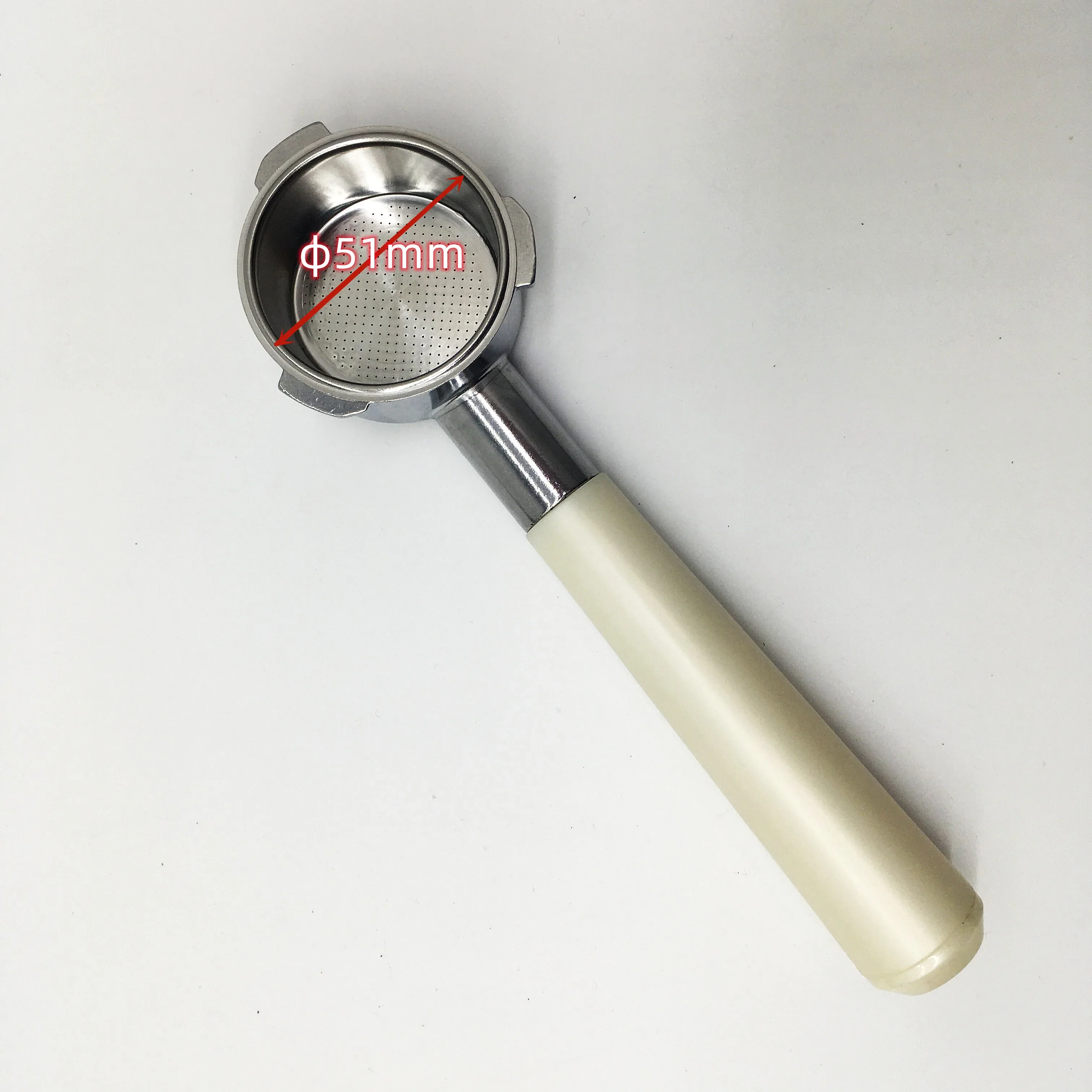 Afbeelding 4: 51mm Bodemloze filter 60mm portafilter out houder koffie onderdelen espressomachine 15-20bar voor