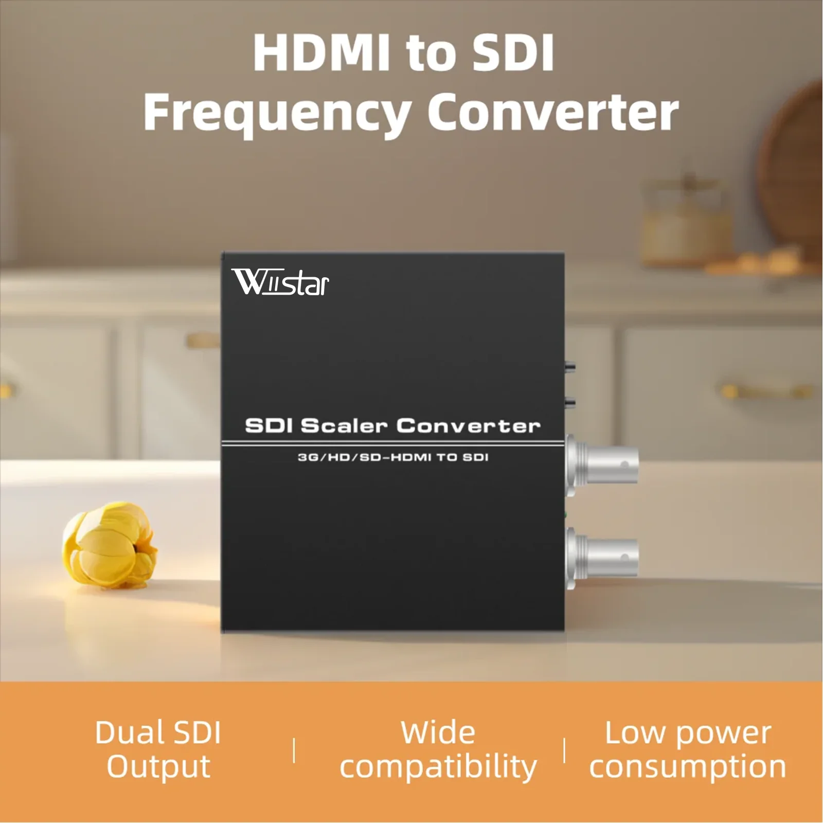 

HDMI to 2 SDI Scaler Converter HDMI to Dual SDI Audio Video Adapter Adjust resolution Full HD 1080P50/60Hz 3G/SD/HD for Camera