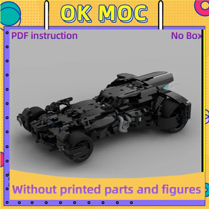

Строительные блоки Moc, серия моделей фильмов, летучая мышь, автомобиль в огненном форме, технические кирпичи, сделай сам, сборка, известные игрушки для детей, праздничные подарки