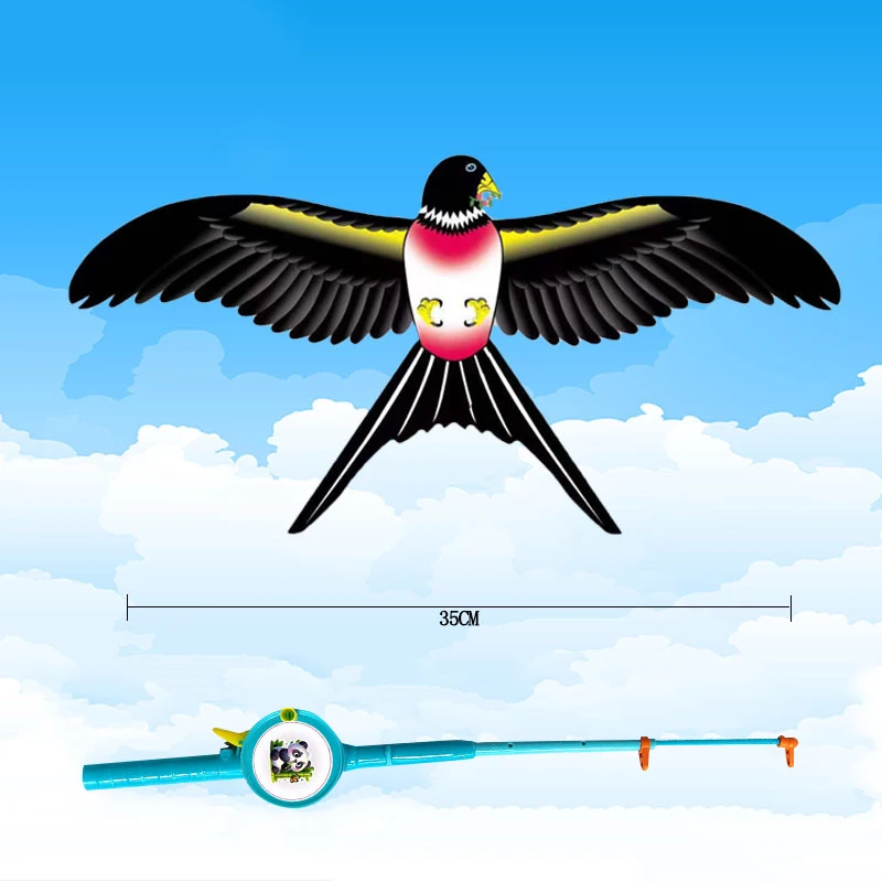 الأطفال طائرة ورقية لعبة الكرتون النسر طوي ألعاب بلاستيكية صغيرة طائرة ورقية اليد الفرامل الصيد رود الفراشات أجنحة المنقولة لعبة للهواء الطلق