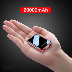 20000mAh Mini Power Bank Portable Charger External Battery Pack Powerbank for iPhone 15 13 X Samsung S23 Huawei Xiaomi Poverbank