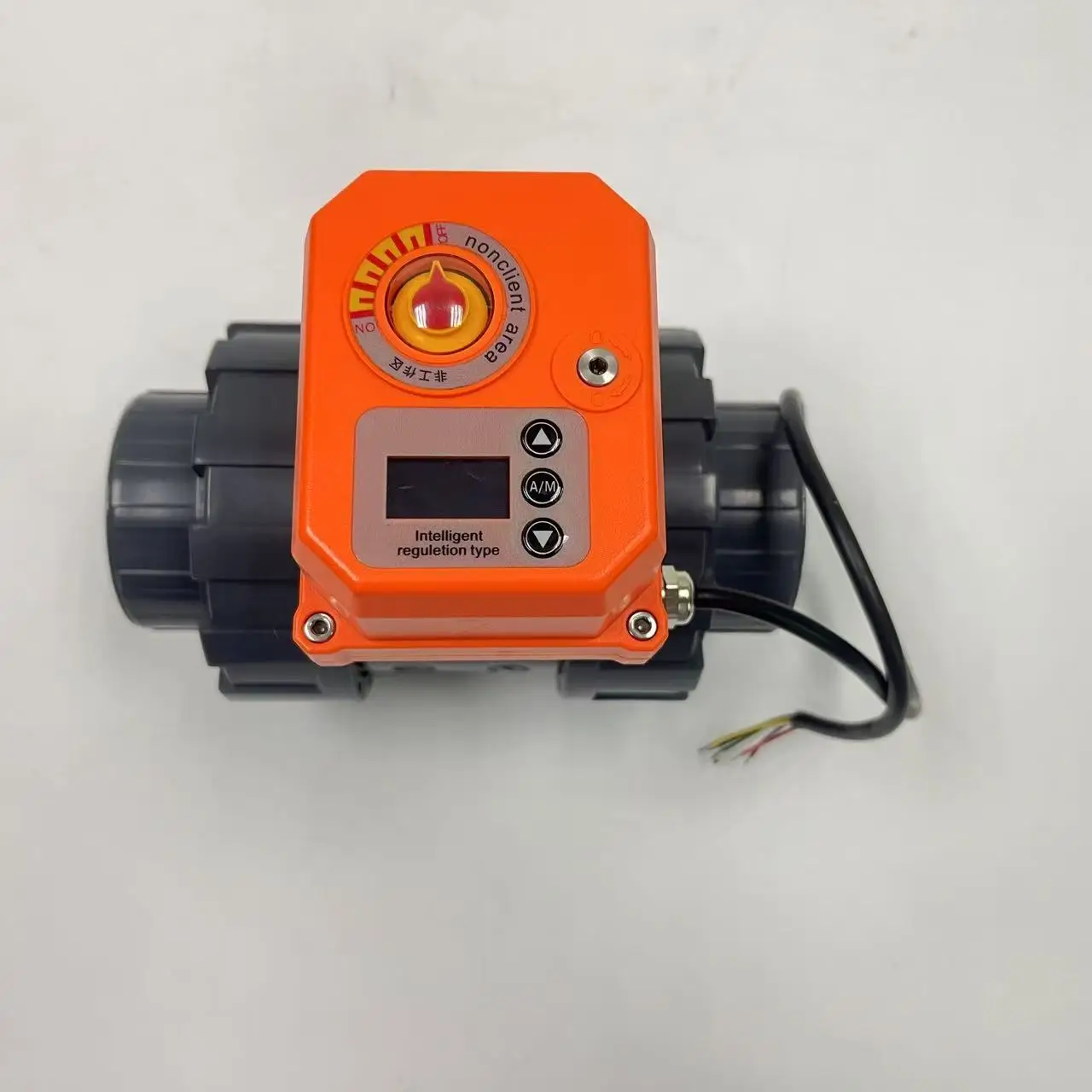 ذكي 4 ~ 20mA UPVC التحكم اليدوي صمام كروي كهربائي درجة حرارة عالية لوسائط زيت الماء والغاز