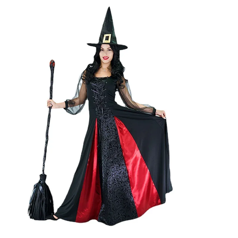 الكبار loween الشر الساحرة زي أداء خزانة السيدات Faionable الملابس الصينية التقليدية المرحلة