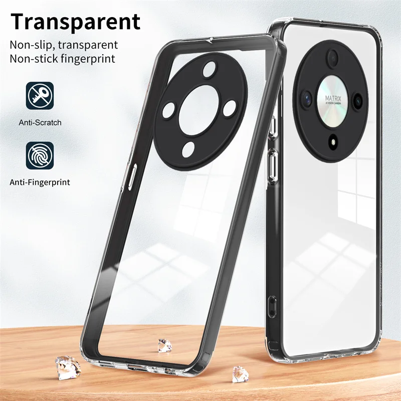 

Honor Magic6 Lite ALI NX3 Case Shockproof Hard PC Bumper Clear Hard Back Cover Matte Phone Case for Honor Magic6 Lite 5G ALI-NX3