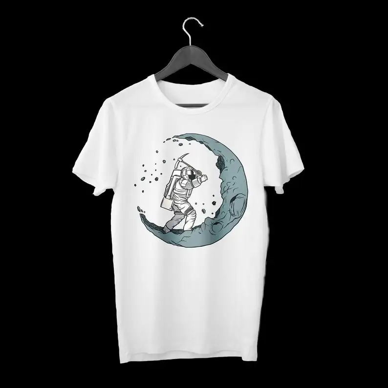 

Astronaut Digging Moon Organic Unisex T-Shirt