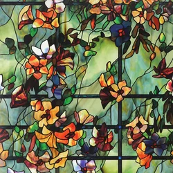 Window Privacy Film Stained Glass Window Film Vinyl Glass Window Privacy Anti Look Window Film Home and Decoration Stickers