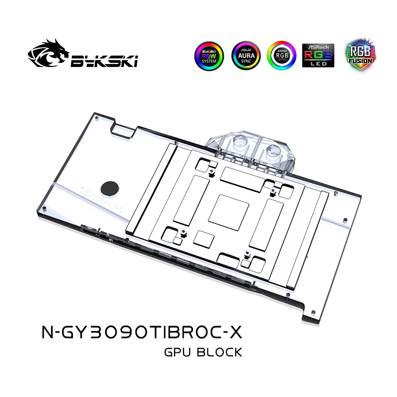 Bykski N-GY3090TIBROC-X GPU Block For GALAXY RTX3090Ti Boomstar OC Video Card Radiator Backplate VGA Water cooler