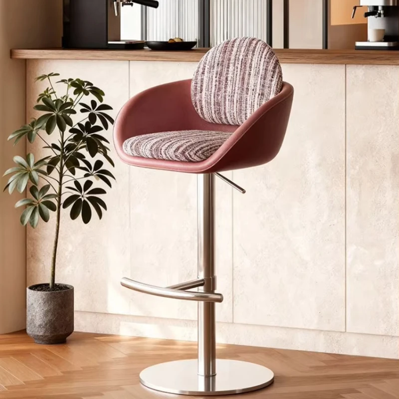 

Large and small family apartments with high stools with backrests, modern and minimalist