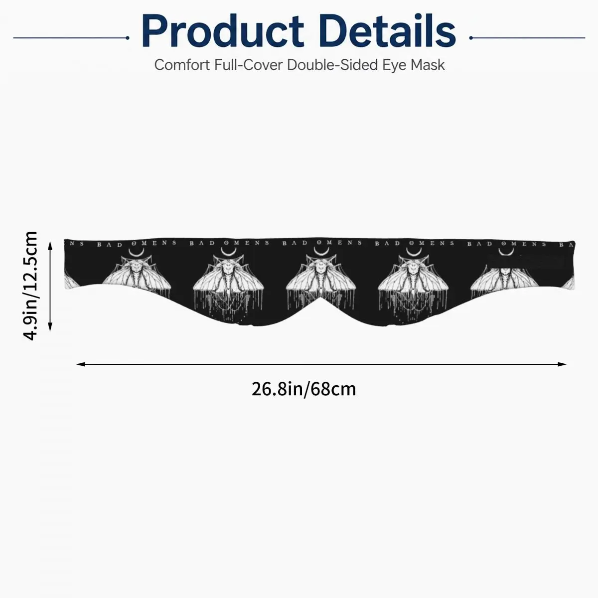 Bad Omens Noah Flannel Rock Music sleep eye mask  Portable Eye Cover for Girls Boys Home Sleeping Party Gift Eyeshade eyepatch view 2