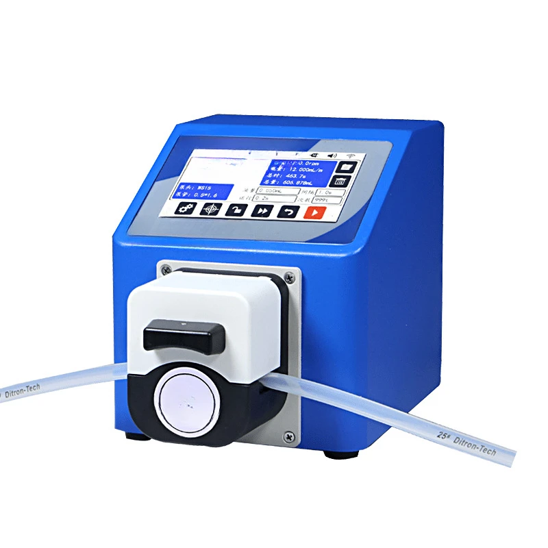 Intelligent touch screen peristaltic pump suitable for small microfluidic transmission perfusion laboratory chemical  precision