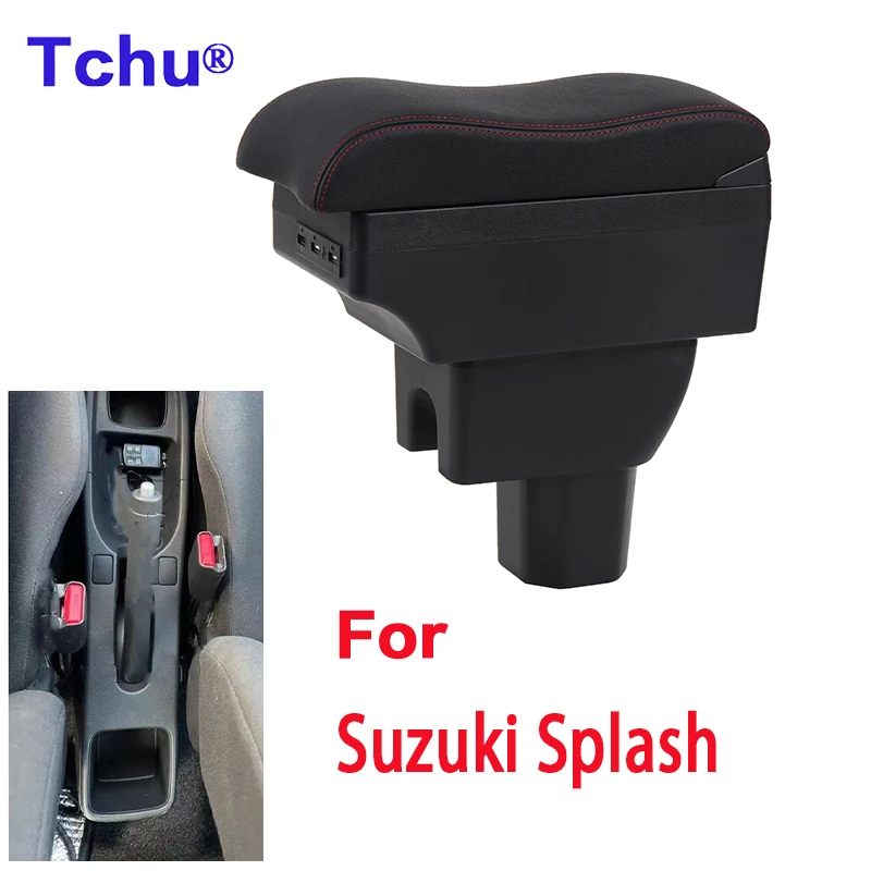 

For Suzuki Splash armrest box Suzuki Splash car armrest box Storage box Internal modification USB charging Ashtray