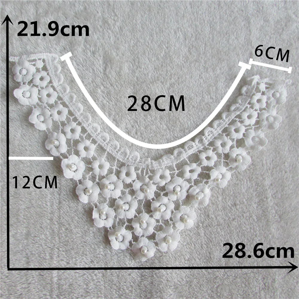 Hot Selling Fashion Style Flower Lace Collar DIY Sewing Embroidery Lace Neckline Fabric Applique Sewing Craft Dress Accessories