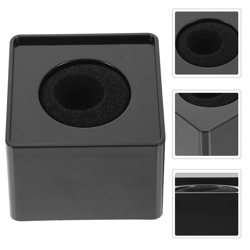 

4 Pcs Microphone Label Logo Cube Interview Stand Clothing Wireless Flag Station Sponge Cover Mini