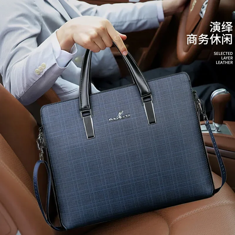 Imagem -03 - Bolsas Masculinas de Negócios Grande Bolsala de Luxo Maleta Executiva Masculina Bolsa para Laptop Ombro Messenger Designer Escritório Masculino 2024