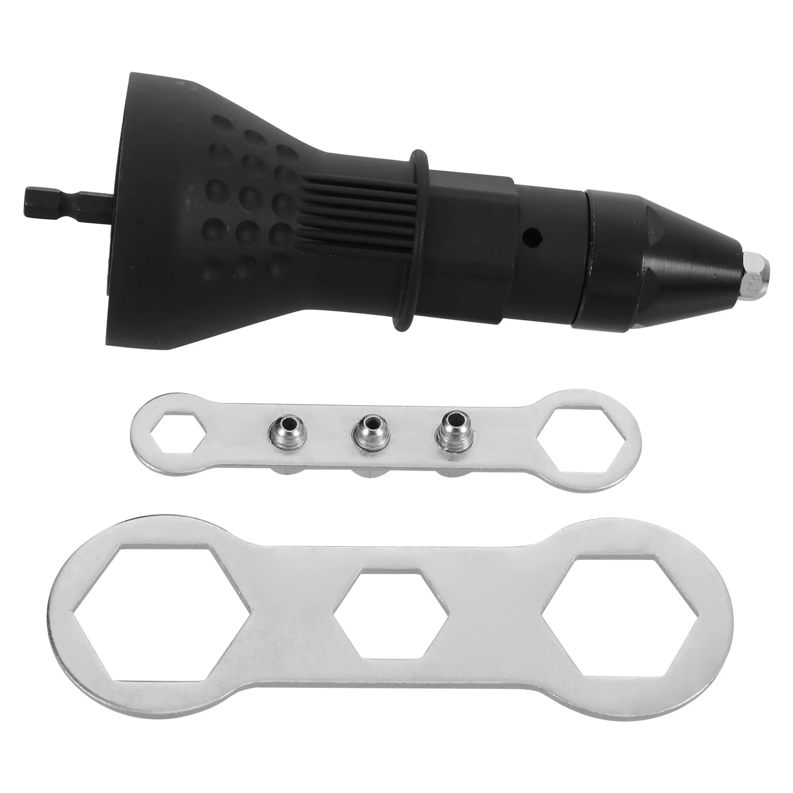 1 Set Electric Rivet Riveter Nut Shooter Adapter Cordless Drill Portable Power Machine Tool Plastic Durable High Strength Air
