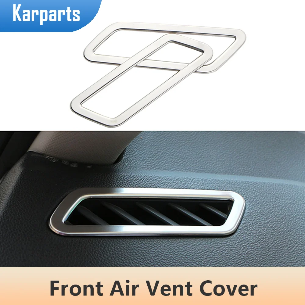 

2Pcs Car Front Dashboard Air Conditioning AC Outlet Vent Decoration Sticker Cover for Volkswagen VW T-roc 2017-2022 Accessories