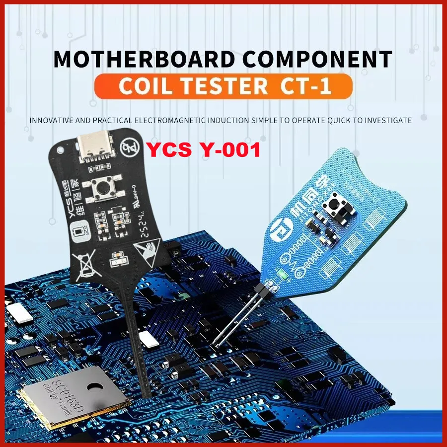 YCS Y001 Motherboard Coil Tester Inductor Detector Computer Phone Repair Electromagnetic Induction Quick Fault Testing