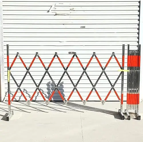 Folding Security Gate, Gate Retractable Traffic Fence, Industrial Expandable Metal Barricade, Adjustable Traffic Fence