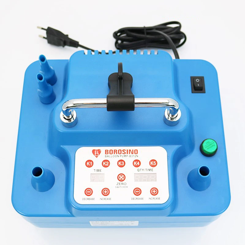 Electric Balloon Pump 800W With Timer Dual Holes Professional Inflator With Memory Function Foot Switch 800W