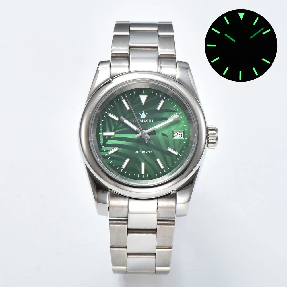 Relojes de pulsera automáticos NH35 de lujo para hombre de 39 mm con pulsera de acero inoxidable El movimiento automático japonés NH35 puede personalizar el logotipo