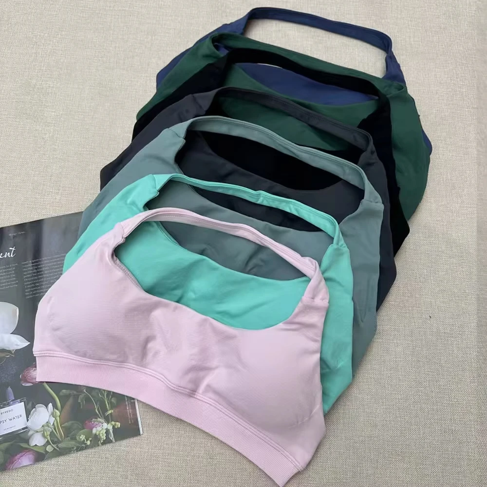 

Seamless Sexy Padded Athletic Sport Bra High Support Push-up Open Back activewear Gym Tank Top Fitness Yoga Workout