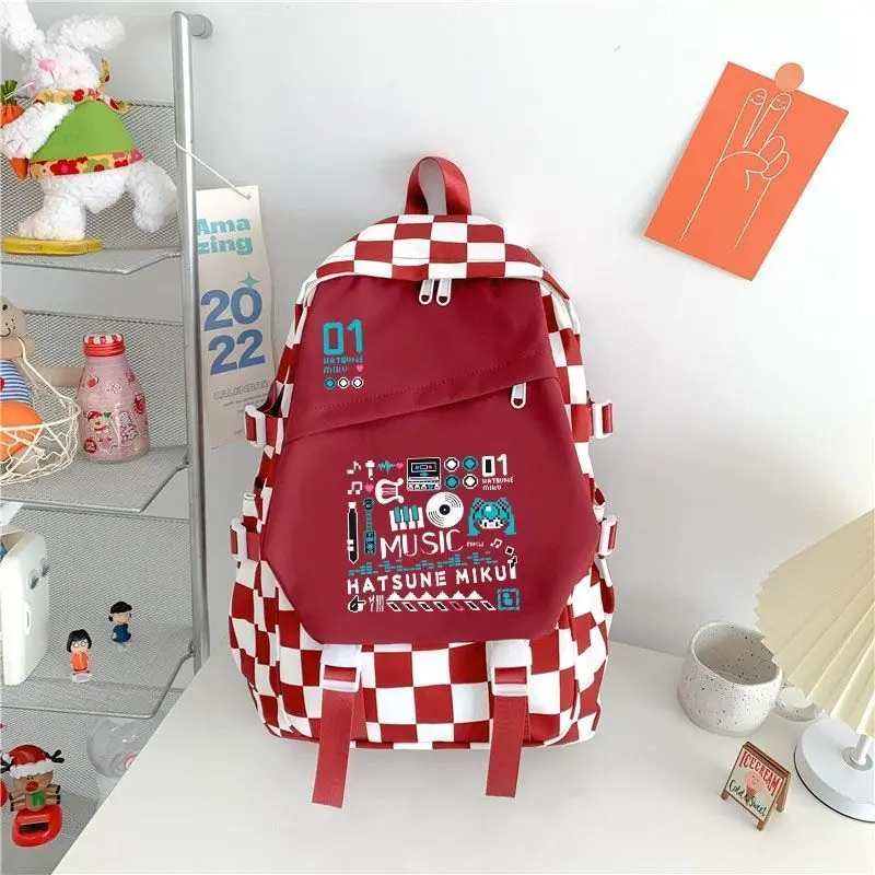

Hatsune Miku Anime Cartoon Cute Student School Bag Creative Kawaii Boys and Girls Computer Stationery Storage Travel Bag Gift