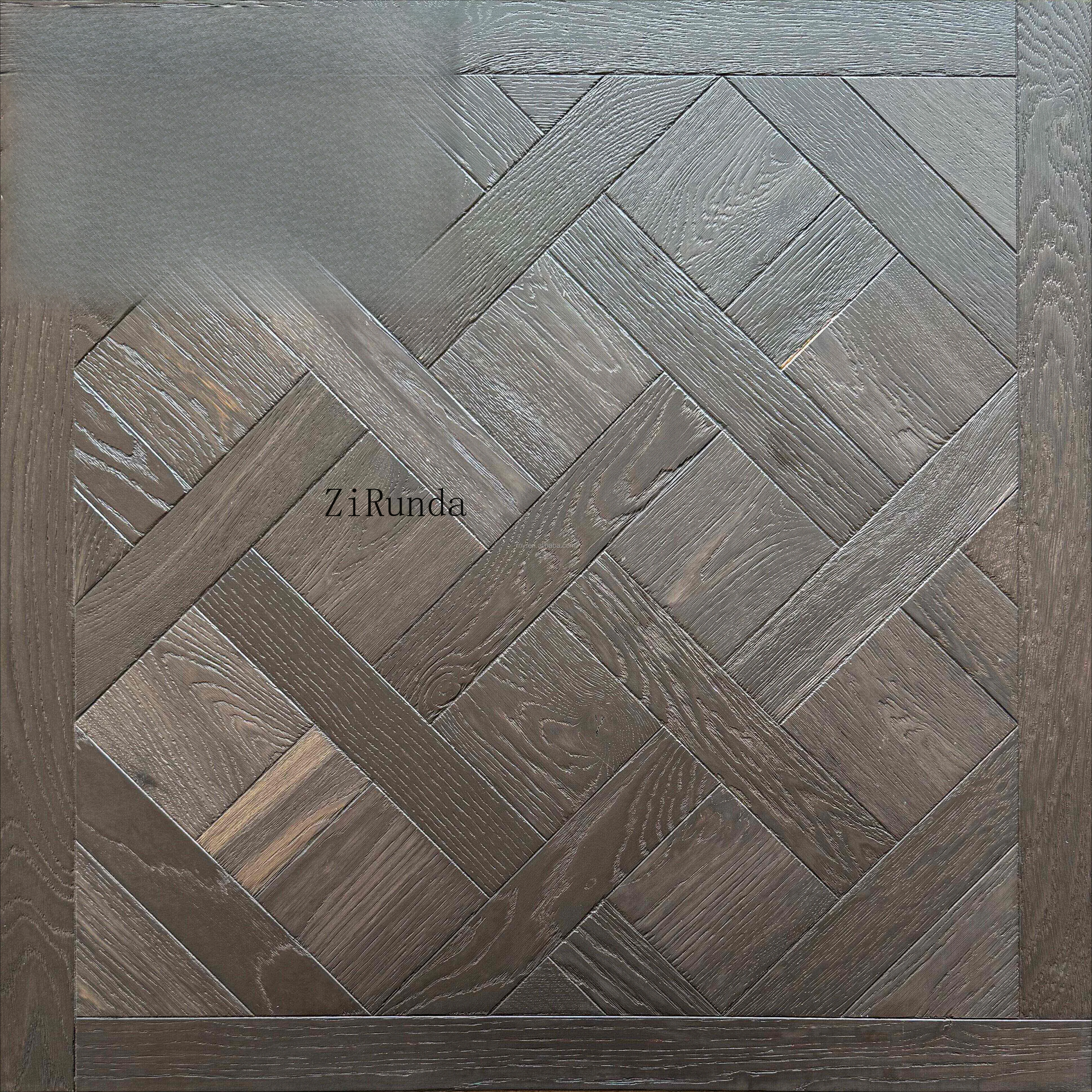 نسخة مخصصة عالية الجودة لوتس وحدات البلوط الجوز خشب الساج أرضية الباركيه الفاخرة