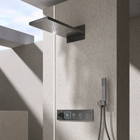 Shower System Set 2025  In Wall Mount Thermostatic Faucet For Bathroom Modern Luxury Smart Rainfall Square Shower Head Wholesale