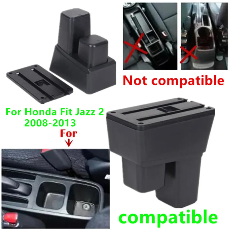 For Honda Fit Jazz 2 Armrest Box For Honda Jazz Car Armrest 2008 2009 2010 2011 2012 2013 Storage Box Retrofit Car Accessories view 2