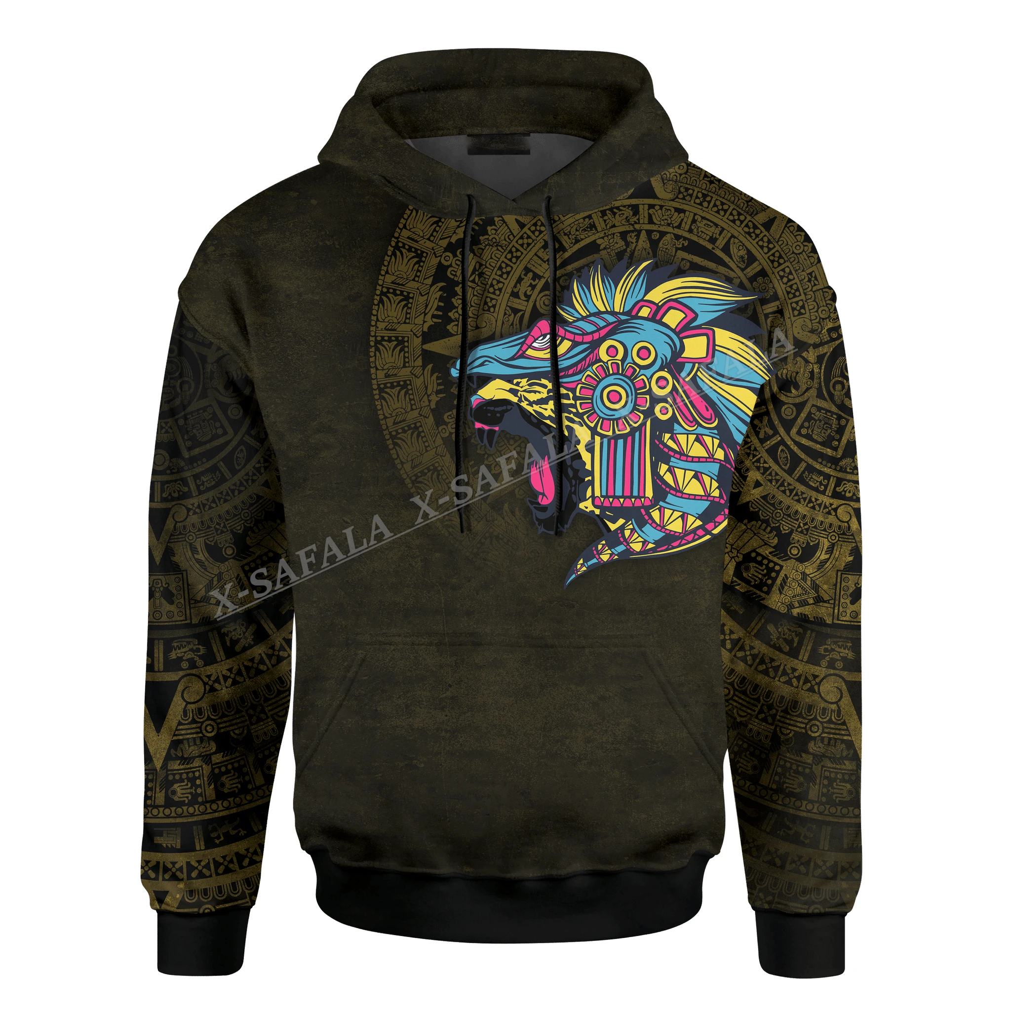 

BEST WARRIORS Mexican Aztec Maya 3D Printed Hoodie Men Pullover Sweatshirt Jersey Jumper High Quality BREATHABLE