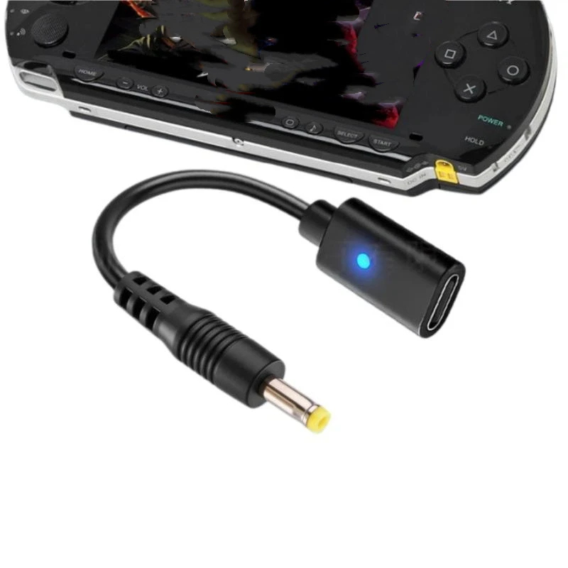 1/5Pcs Type C LED Convert Cord USB C Cable For PSP1000 2000 3000 Controller Charging Adapter Game Console Power Wire