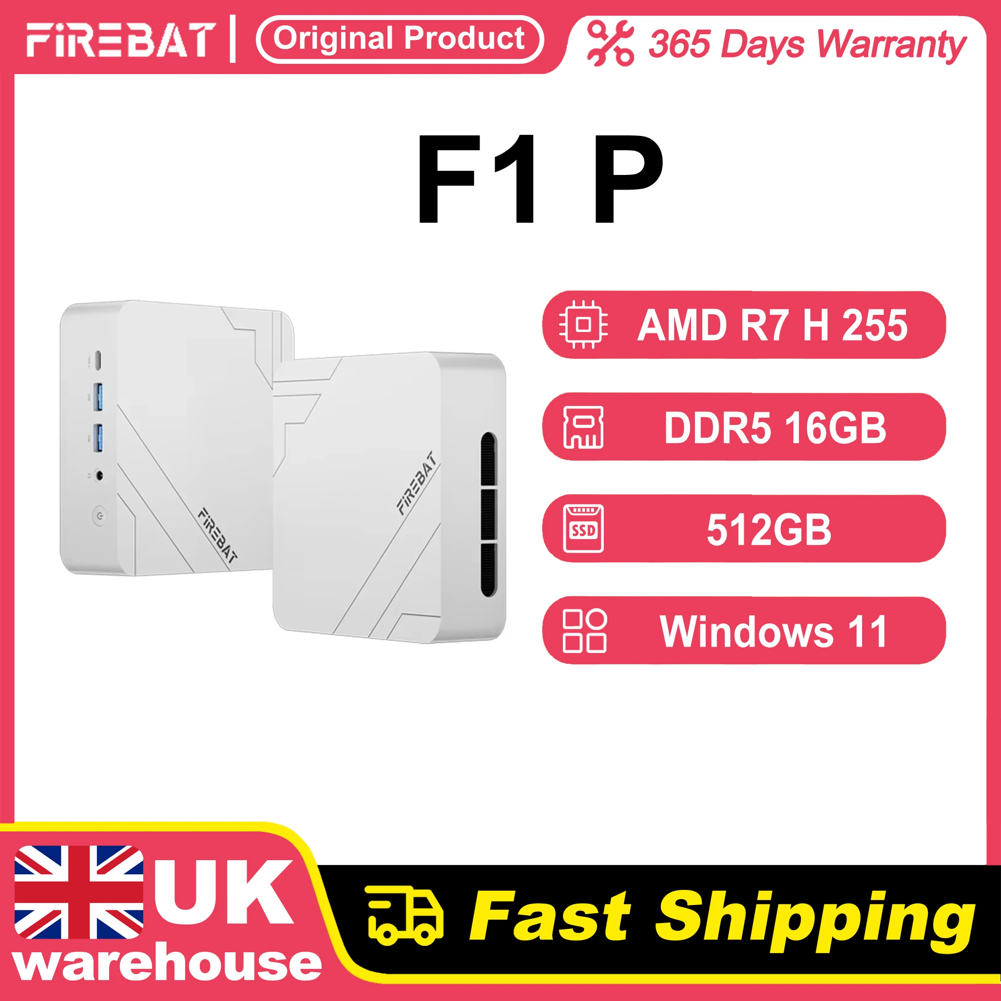 FIREBAT F1 P Mini PC Gaming Desktop Computer