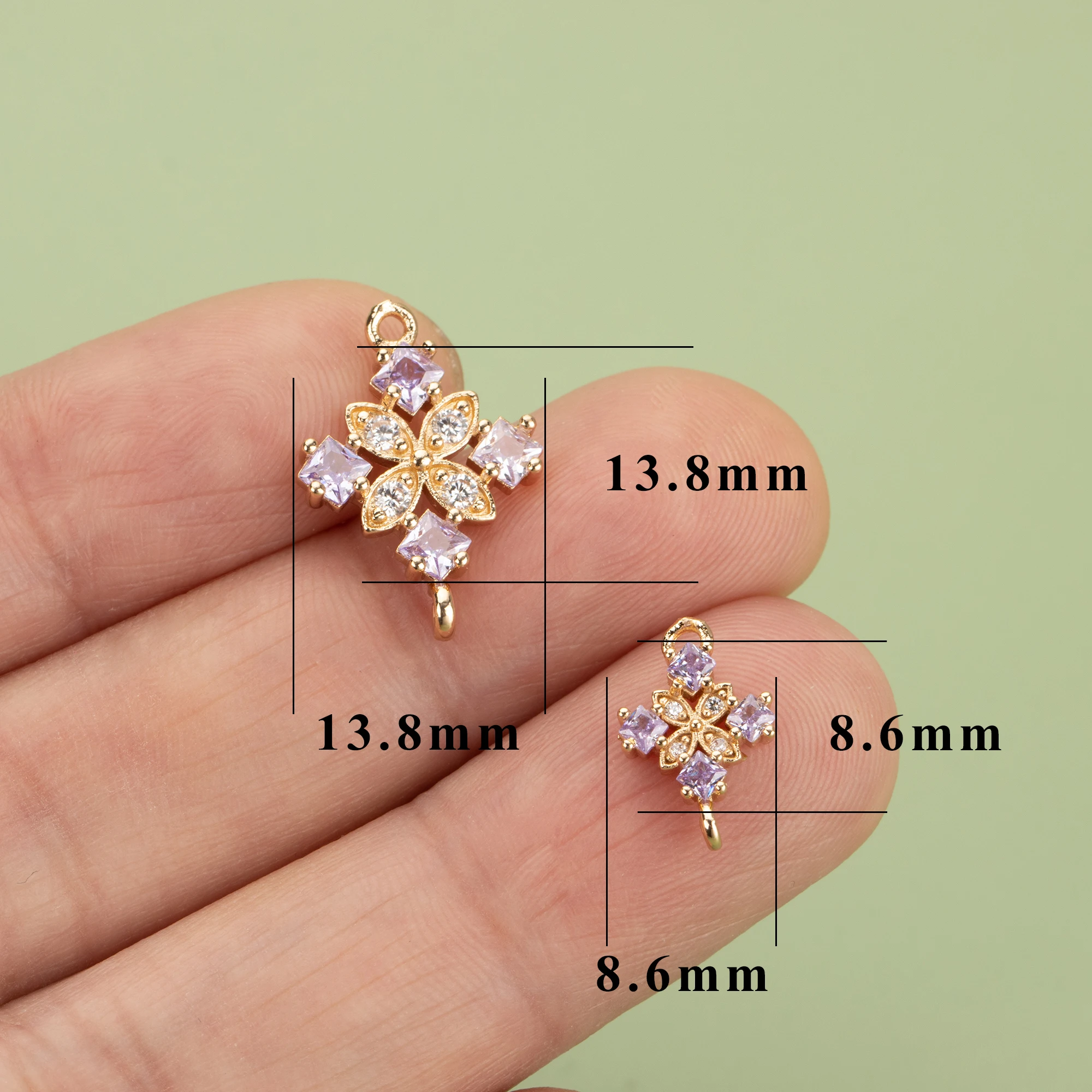 YEGUI MC28,jewelry accessories,nickel free,copper,zircon,hand made,jewelry findings,charms,diy pendants,jewelry making,10pcs/lot