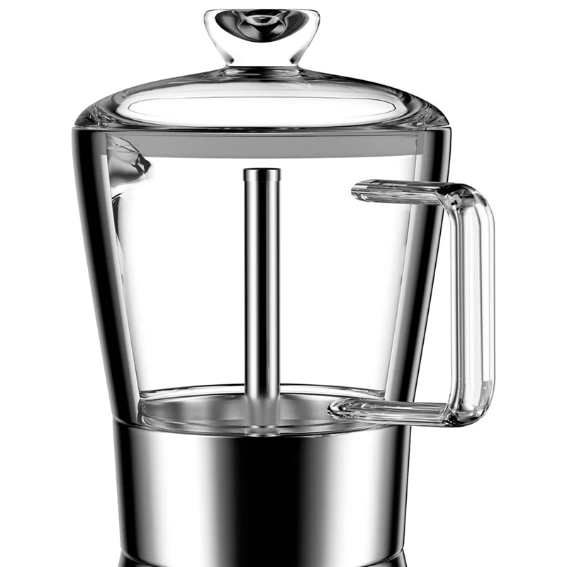 

BABZ-Italian Coffee Maker Glass-Top & Stainless Steel Espresso Moka Pot,Classic Italian Coffee Maker, 240Ml