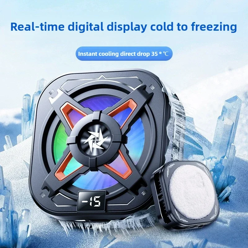 SL54 SL59 Mobile Phone PUBG Game Cooler Magnetic/ Back-clip Semiconductor Freeze Cooling Fan Radiator for IOS Android Universal