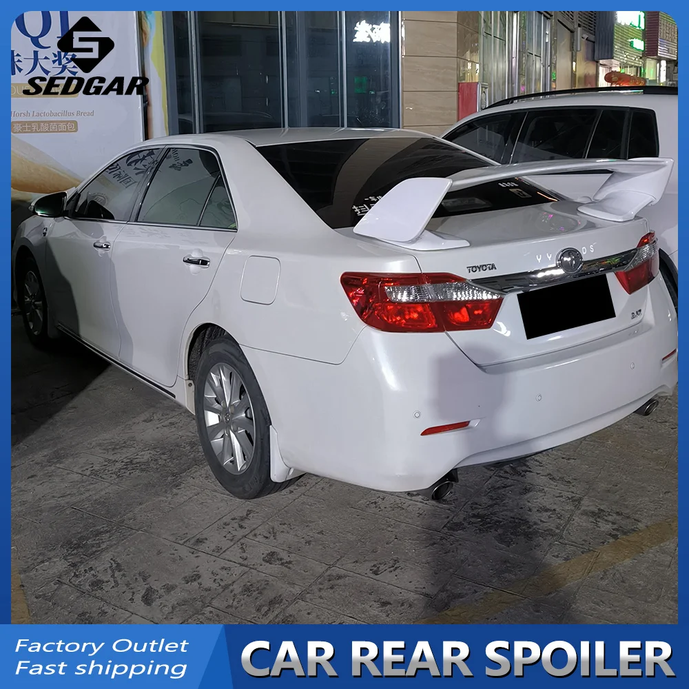 For 2014--2018 Toyota Corolla Gen 8 Three Section High Quality ABS Plastic Unpainted Gloss Black Spoiler Trunk Boot Wing Spoiler