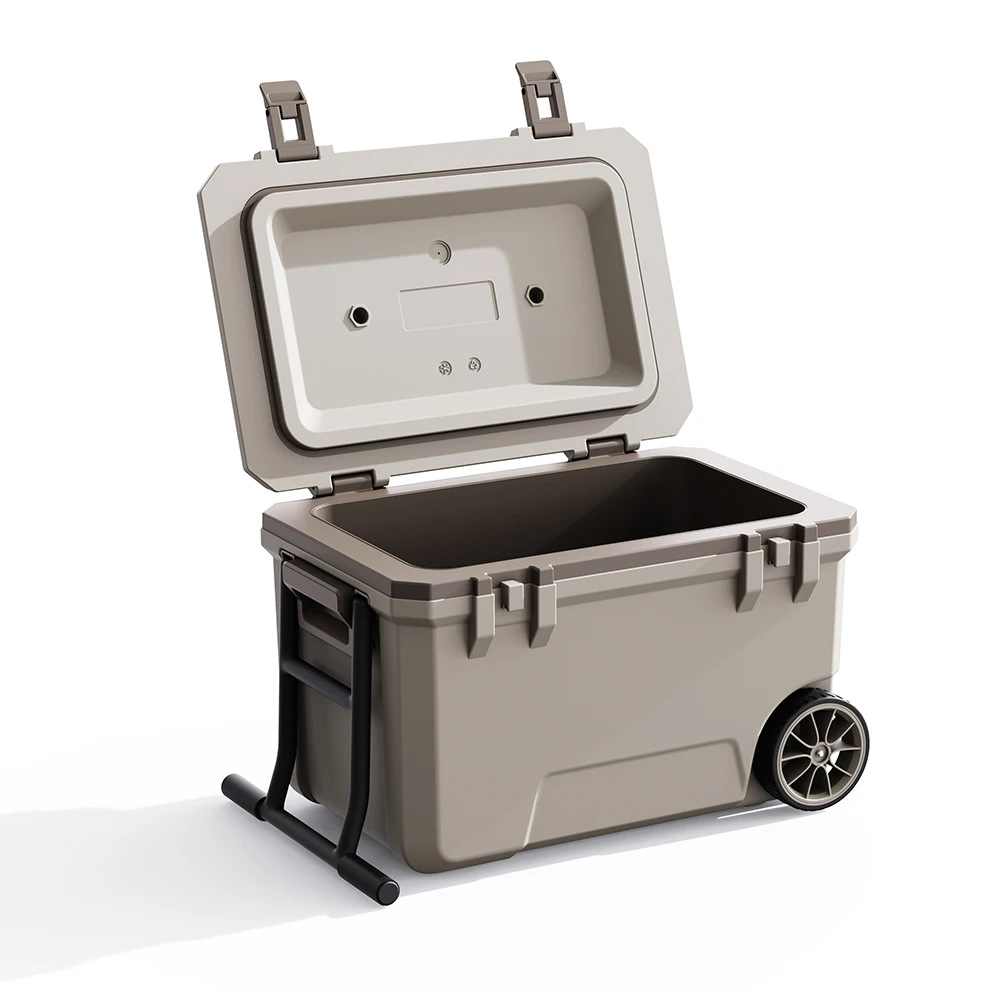High Performance Hard Insulated Cooler Box 50L Capacity Coolers with Wheels